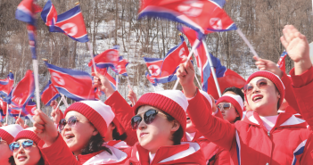 North Korea brings cheerleading team