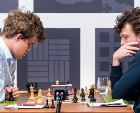 Carlsen and Niemann in a head-to-head classical chess match