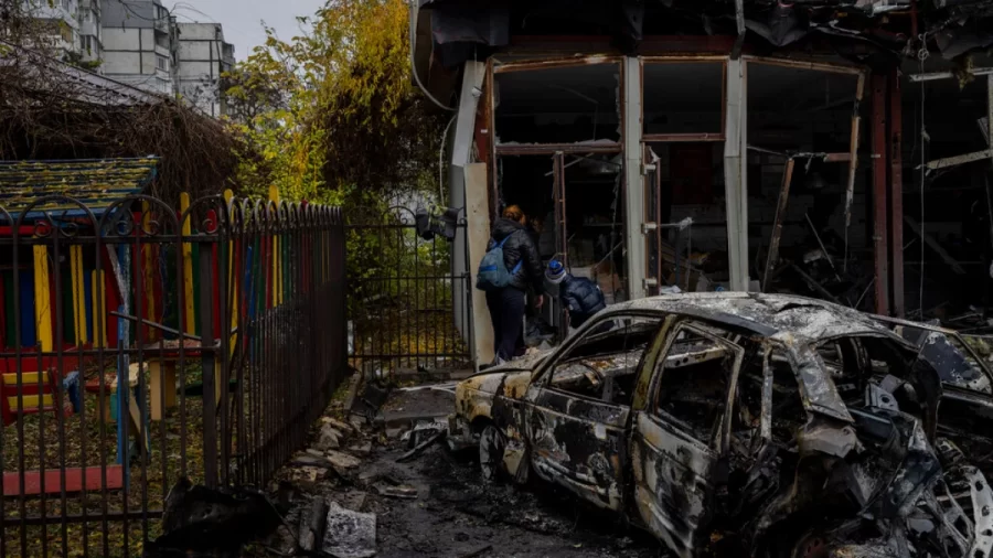 Destruction+in+Ukrainian+city+of+Kherson+caused+by+incessant+shelling+attacks