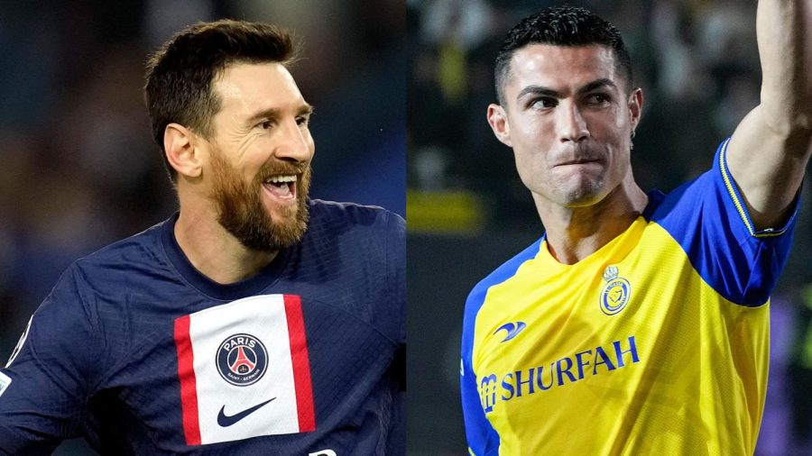 Cristiano Ronaldo (Al-Nassr / Al-Hilal DEBUT) vs Messi (PSG) on Make a GIF