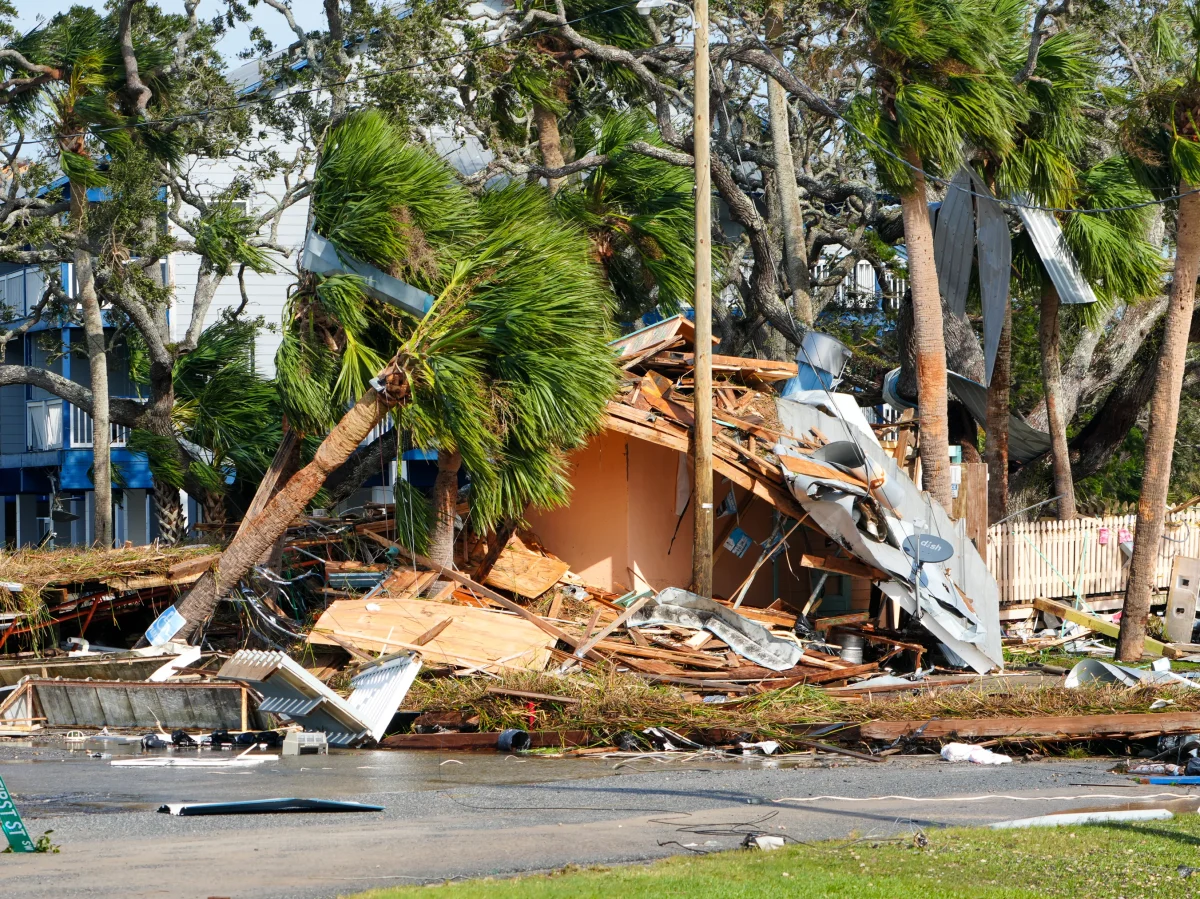 Houses in Florida were destroyed by Helene