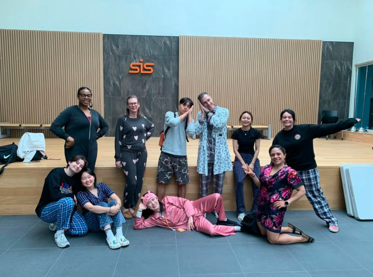 students and teachers dress up on pajama day