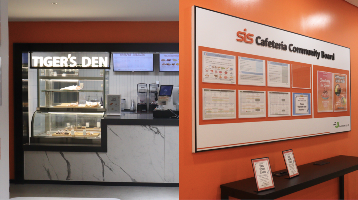 Tiger’s Den (left) and Cafeteria (right) implements new devices