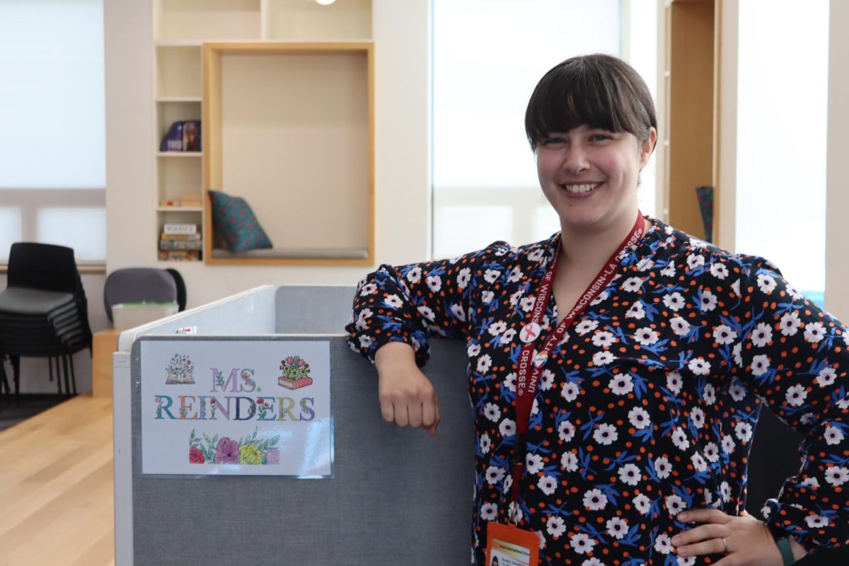 Ms. Reinders poses for the photo