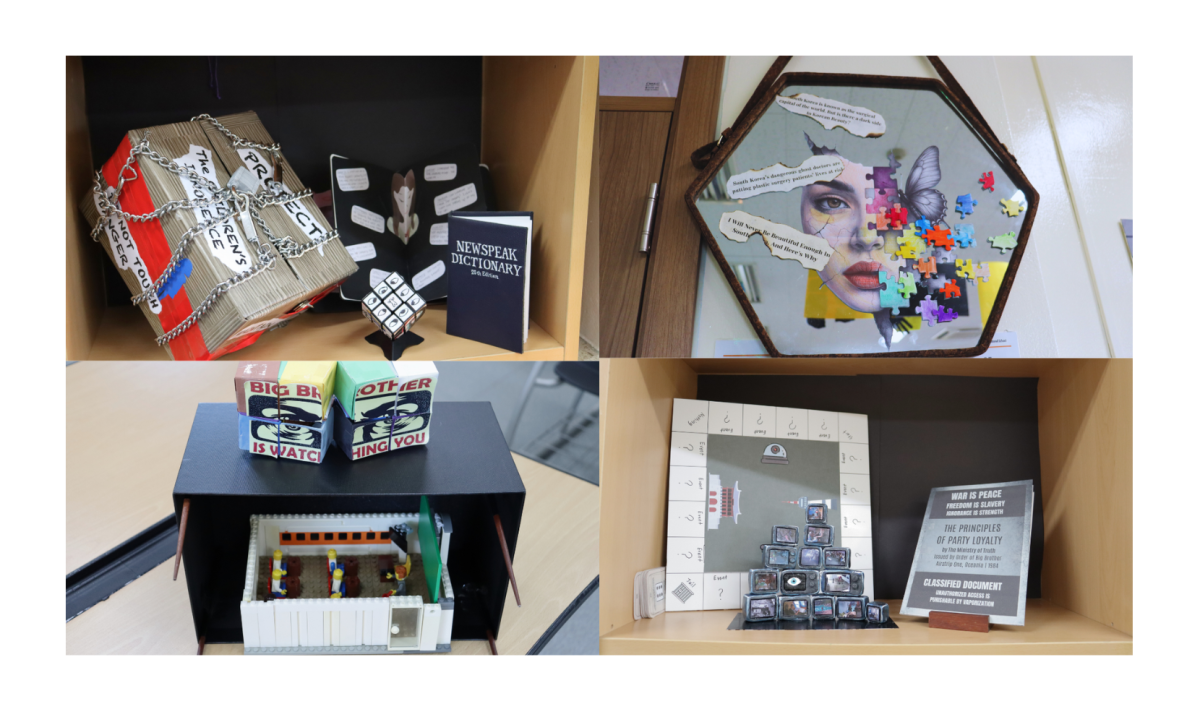 Creative projects displayed in the classroom

