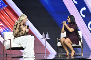 Erika Kirk hosts a talk show with Niki Minaj
Source: LA Times