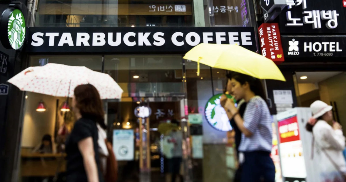 Starbucks with their tank day sales 
Source: BBC